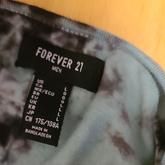 NWOT Men's Tie-Dye Tank Top - Black and Mint - Picture 2 of 3